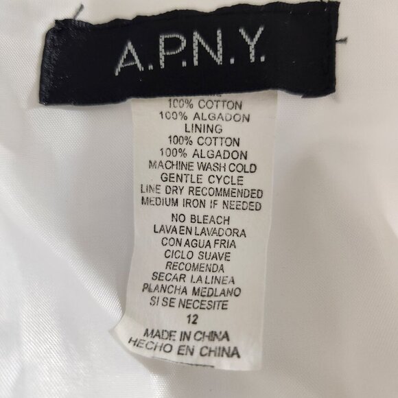 AP.NY Size 12 Women's White Sleeveless Zip Back Floral Embroidered Halter Dress - Picture 16 of 16